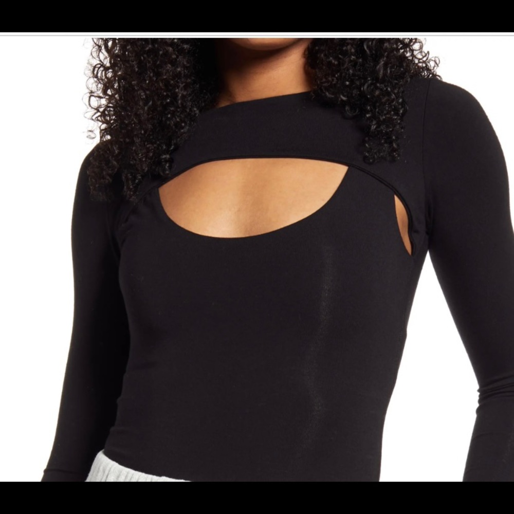 Naked Wardrobe Black Cutout Bodysuit